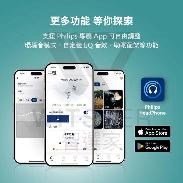 【Philips 飛利浦】City系列 TAT3509 主動降噪真無線藍牙耳機(聲聲入耳 身歷其靜)