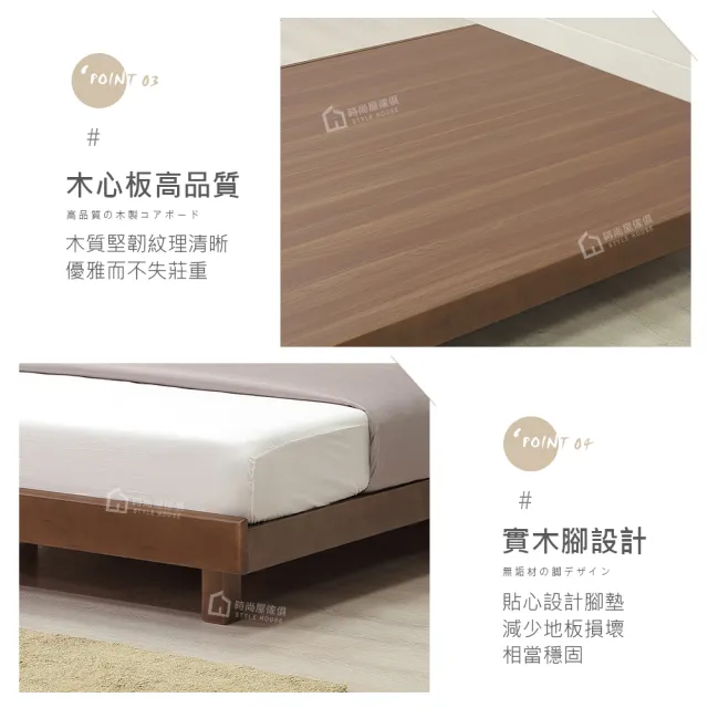 【時尚屋】[NM33]艾丹淺胡桃床箱型USB插座6尺加大雙人床NM33-533+533A (台灣製/免組裝/雙人床)