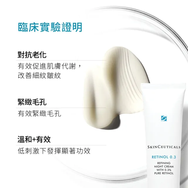【Skin Ceuticals 修麗可】AGE普拉斯鏈活膚緊緻霜 48ml+0.3 A醇抗痕新生精華乳 30ml