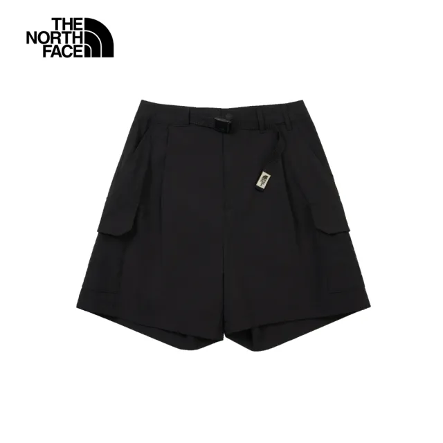 【The North Face】北面女款黑色UPF防曬短褲|8C11JK3(抗UV)