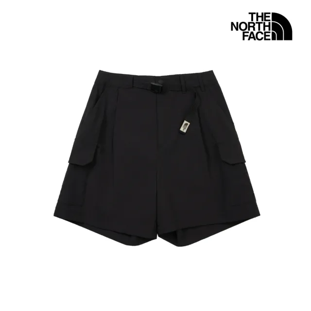 【The North Face】北面女款黑色UPF防曬短褲|8C11JK3(抗UV)