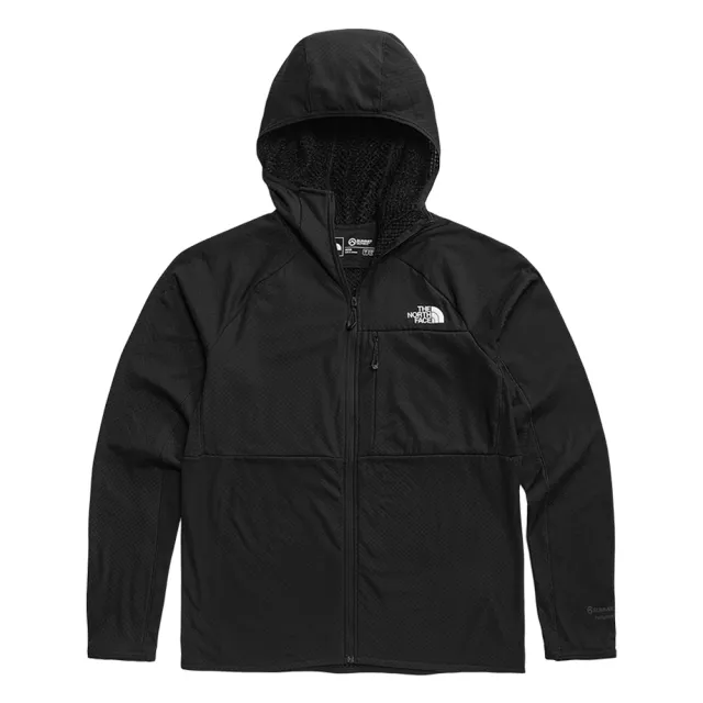 【The North Face 官方旗艦】北面男款黑色舒適保暖戶外連帽外套｜5J7SJK3