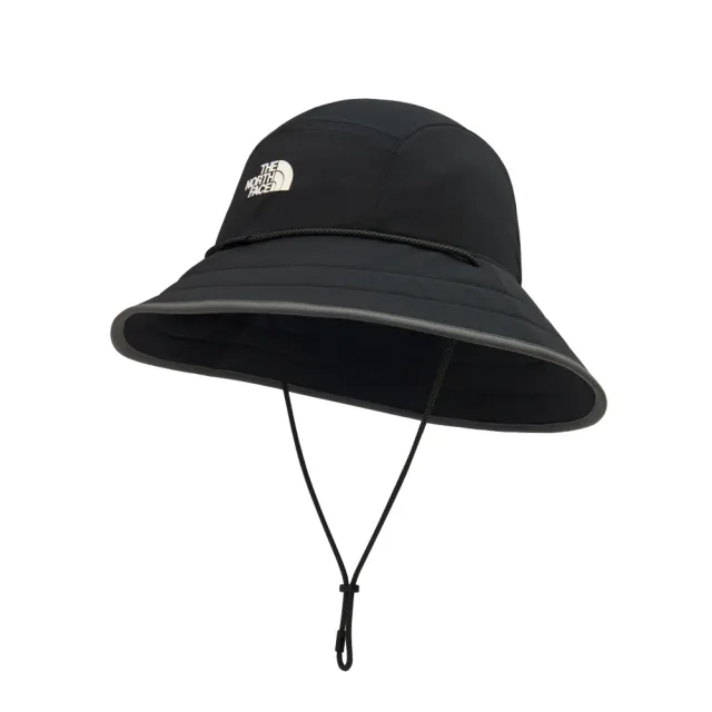 【The North Face】北面女款黑色DWR防潑水品牌LOGO漁夫帽｜8EPSKT0 排汗衫