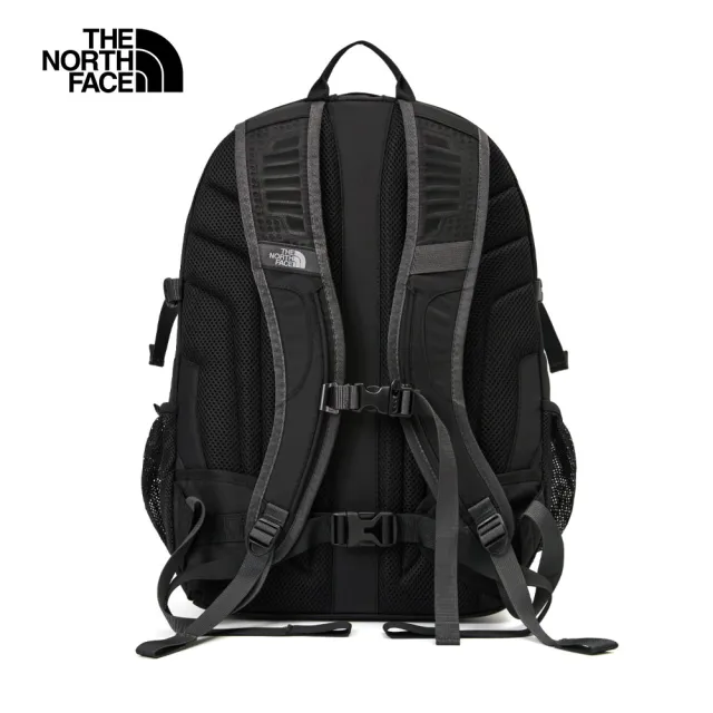 【The North Face】北面男女款黑色DWR防潑水休閒後背包|CF9C4GZ(筆電包/登山包)