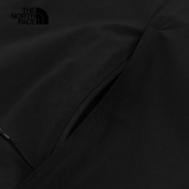 【The North Face】北面女款黑色DWR防潑水防曬可打包防風外套｜8DGRJK3