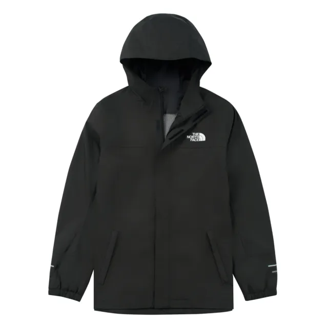 【The North Face】北面兒童黑色DryVent防水透氣衝鋒衣｜8A48KX7(外套)