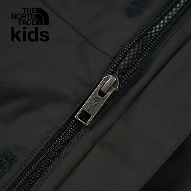 【The North Face】北面兒童黑色DryVent防水透氣衝鋒衣｜8A48KX7(外套)