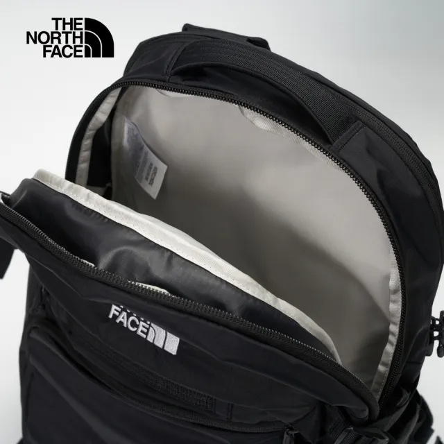 【The North Face】北面男女款黑色便捷收納休閒後背包|52SF4HF(筆電包/登山包)