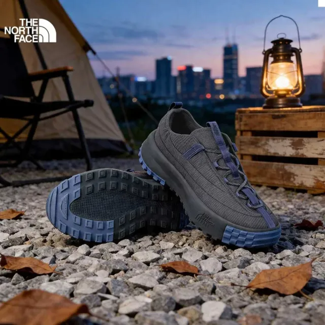【The North Face】北面男款黑藍拼接休閒鞋｜8G64VL4
