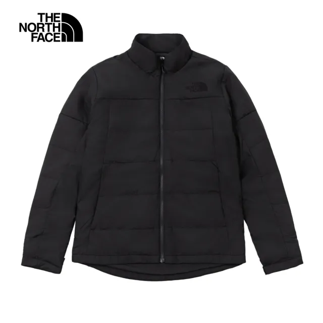 【The North Face】北面男款黑色DryVent防水透氣保暖連帽鋪棉內裡三合一外套|82VO4GZ