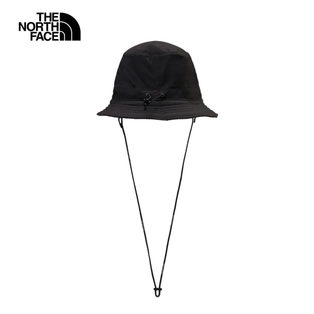 【The North Face】北面男女款黑色UPF防曬漁夫帽｜8DH1KX7(抗UV)
