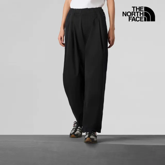 【The North Face】北面UE女款黑色DWR防潑水休閒長褲｜8FC2JK3