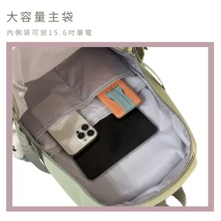 【MoodRiver】素色多口袋 背包 後背包 學生後背包 書包 包包女 防潑水 日式風格 女包 男包 