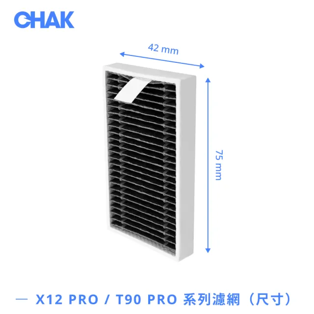 【CHAK】ECOVACS科沃斯 DEEBOT X12 / T90 副廠掃拖機配件超值組 (主刷x1 邊刷x4 濾網x4 滾筒拖布x2)