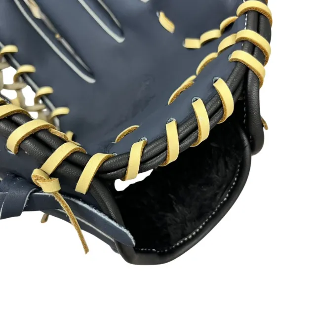 【MIZUNO 美津濃】T網檔全牛皮棒球手套12.75吋霧藍X米帶皮(1ATGH26607 29)