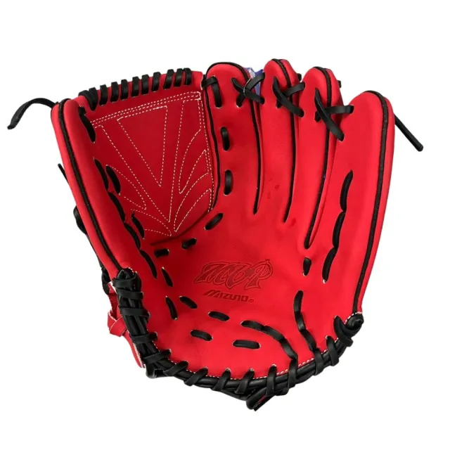 【MIZUNO 美津濃】全封檔全牛皮棒球手套11.75吋紅X黑帶皮(1ATGH26601 62)