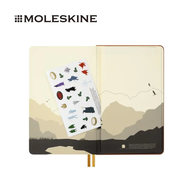 【MOLESKINE】x 魔戒限量系列「佛羅多與山姆 · 魔戒遠征」筆記本/L型/空白