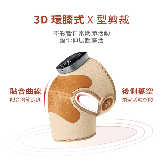 【3ZeBra 三隻斑馬】好膝力 Pro｜長效鎖溫膝部按摩器 單隻(膝蓋按摩 熱敷護膝 父親節禮物)
