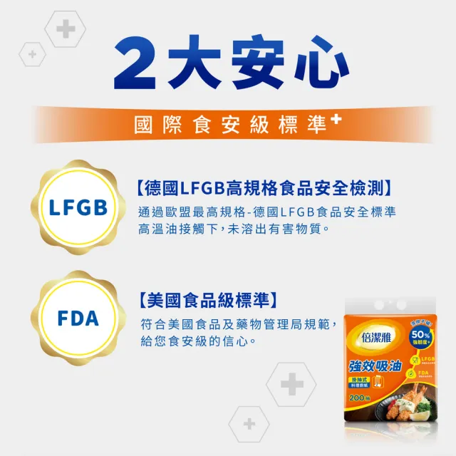 【倍潔雅】強效吸油料理廚房紙巾(掛抽式)(200抽12包/箱)