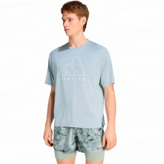 【adidas 愛迪達】短袖上衣 男 訓練 慢跑 吸濕排汗 ADI365 AP TEE M 藍綠 KC8391