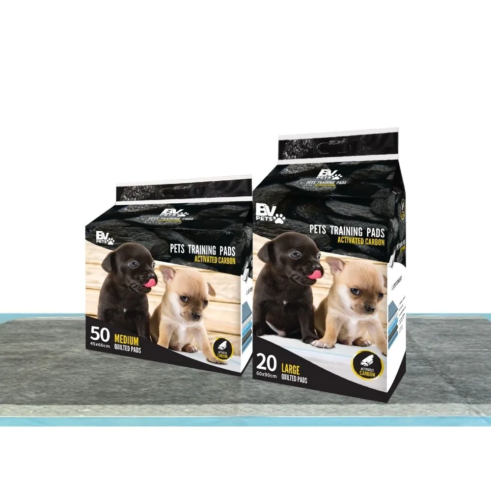 【美國BV Pets】強力吸水除臭 竹炭寵物尿布墊-8包(寵物尿墊/尿布/尿片/犬貓適用)