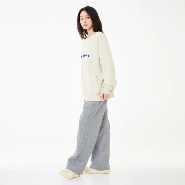 【5th STREET】雙11 女裝 長褲 寬褲 直筒褲 灰色(967195)