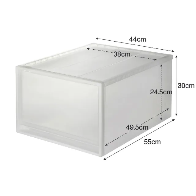 【MUJI 無印良品】PP櫥箱/深/2入