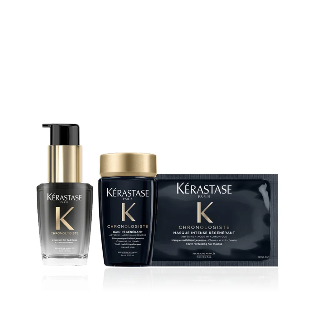 【KERASTASE 巴黎卡詩】黑鑽極萃逆時玫瑰香氛露30ml(護髮油/完美解決頭皮肌膚困擾)