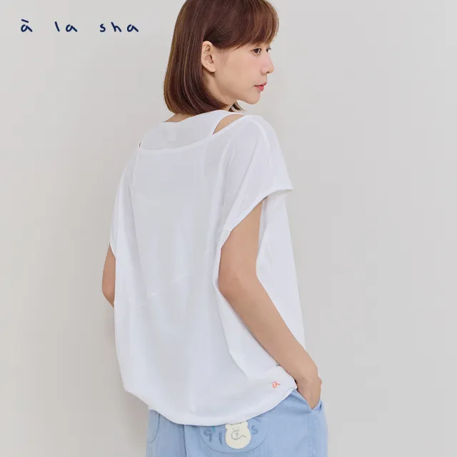 【a la sha】造型假兩件舒適棉T