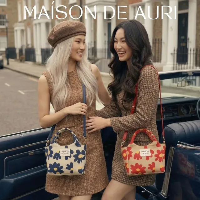 【MAISON DE AURI】雙11 Happy Spring Bags｜小確幸-Cream Garden 小提包 / 厚針織