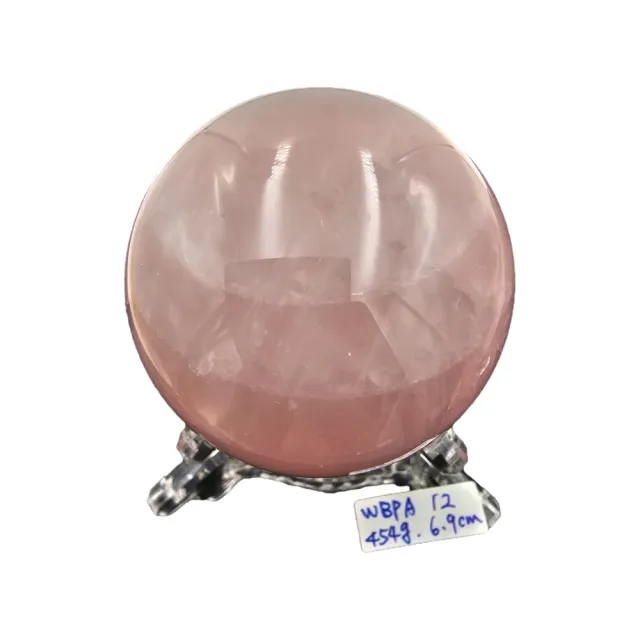【藏古祥館】一級品天然水晶粉晶球WBPA12 (粉水晶454g)