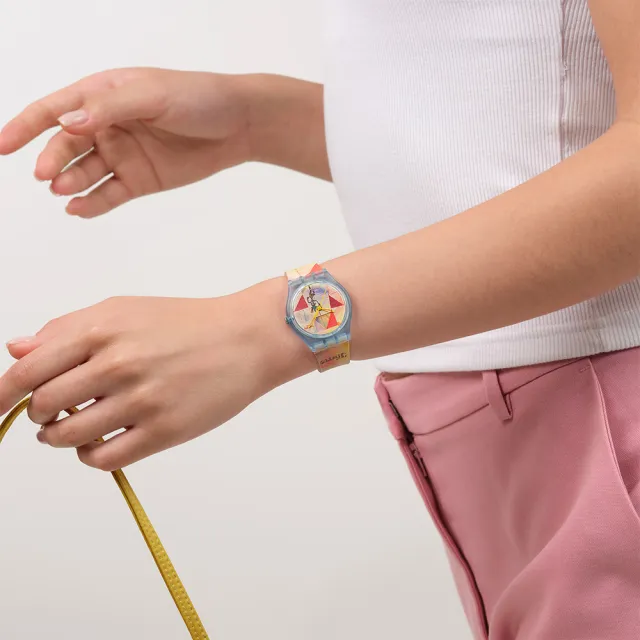 【SWATCH】KLEE`S BAVARIAN DON GIOVANNI 經典手錶/瑞士製造/古根漢美術館聯名 SO28Z703 (34mm)