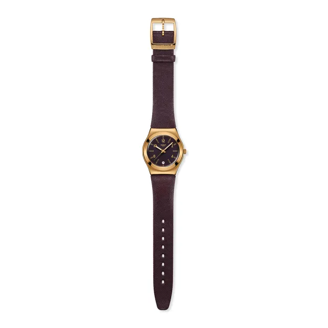 【SWATCH】HEART OF BURGUNDY 金屬手錶/女錶/瑞士製造 YLG413(33mm)