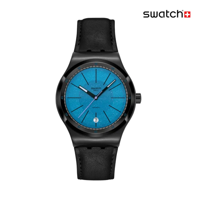 【SWATCH】BLACKCLOAK MECHANISM 機械錶/男錶/瑞士製造 YIB408(42mm)