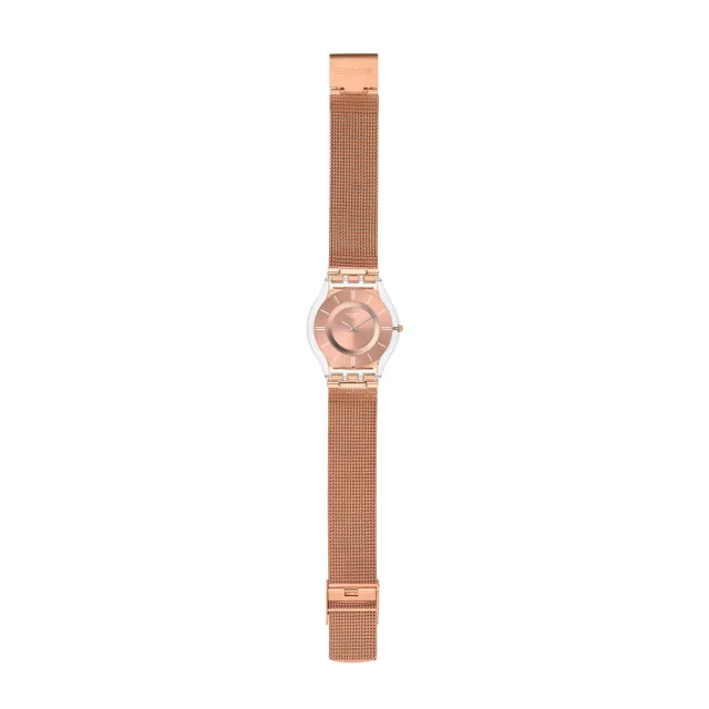 【SWATCH】HELLO DARLING 超薄金屬手錶/男錶/女錶/瑞士製造 SS08K104M(34mm)