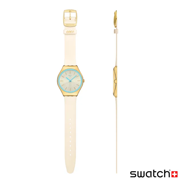 【SWATCH】COCO HO BLU 超薄手錶/男錶/女錶/瑞士製造 SYXG127(38mm)