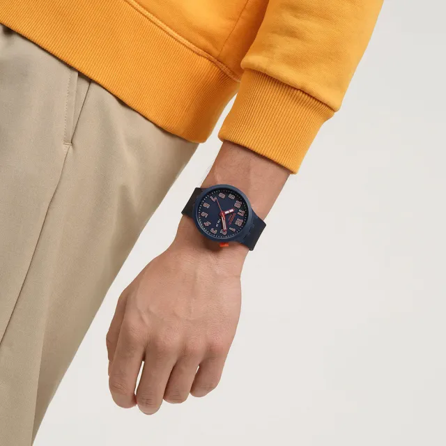 【SWATCH】ESSENTIALLY CONFIDENT 大錶面手錶/男錶/女錶/瑞士製造 SB01S700(47mm)