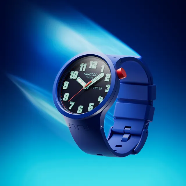 【SWATCH】ESSENTIALLY BOLD 大錶面手錶/男錶/女錶/瑞士製造 SB01N700(47mm)
