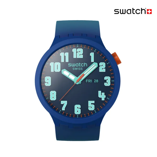 【SWATCH】ESSENTIALLY BOLD 大錶面手錶/男錶/女錶/瑞士製造 SB01N700(47mm)
