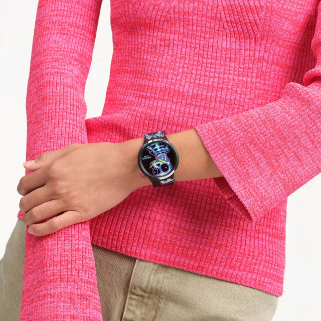【SWATCH】AYE CARUMBOO 辛普森家庭/大錶面手錶/男錶/女錶/瑞士製造 SB01Z105(47mm)