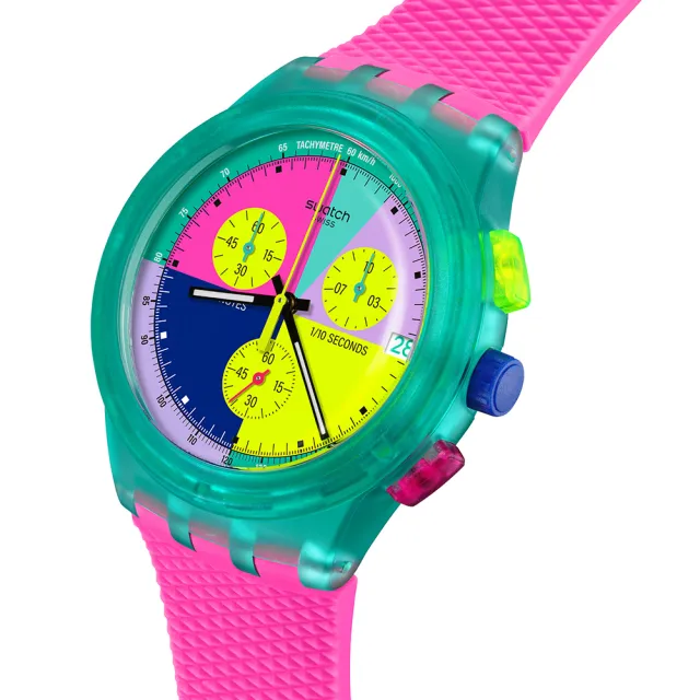 【SWATCH】NEON FLASH ARROW 運動手錶/男錶/女錶/瑞士製造 SUSG408(42mm)