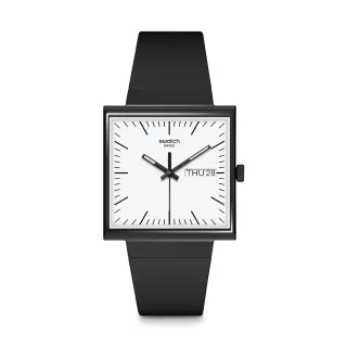 【SWATCH】WHAT IF BLACK? 經典手錶/女錶/瑞士製造 SO34B700(33mm)