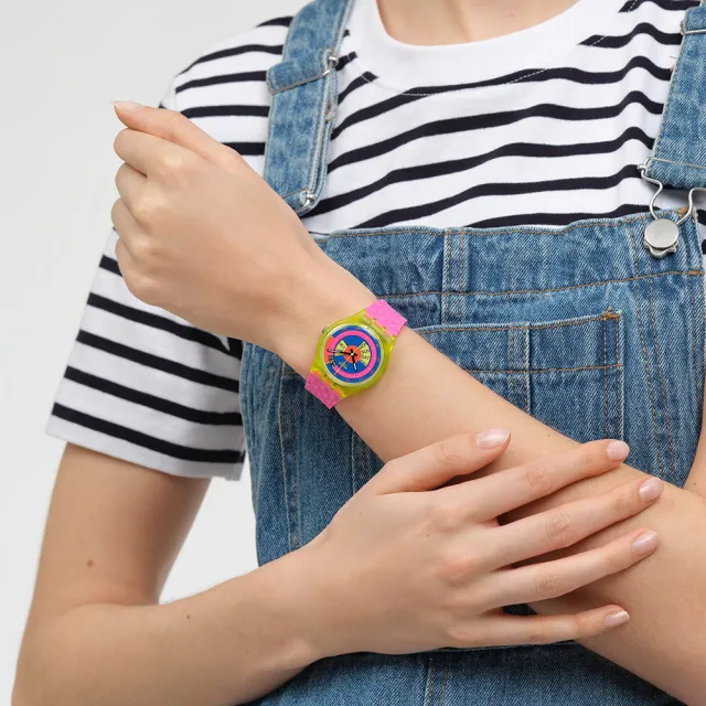 【SWATCH】SHADES OF NEON 經典手錶/男錶/女錶/瑞士製造 SO28J700(34mm)