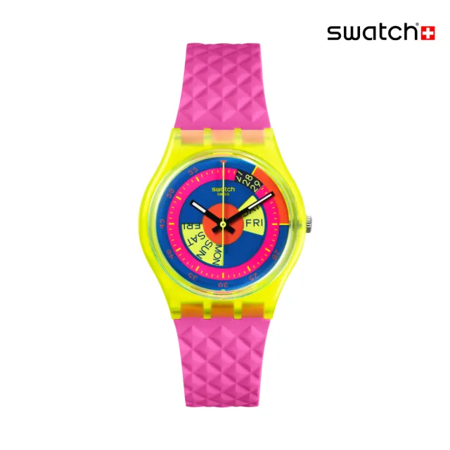 【SWATCH】SHADES OF NEON 經典手錶/男錶/女錶/瑞士製造 SO28J700(34mm)