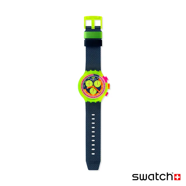 【SWATCH】NEON TO THE MAX 大錶面運動手錶/男錶/女錶/瑞士製造 SB06J100(47mm)