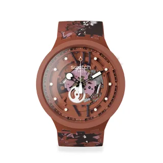 【SWATCH】CAMOFLOWER COTTON 大錶面手錶/男錶/女錶/瑞士製造 SB05C100(47mm)