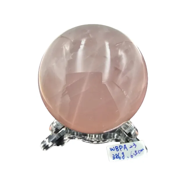 【藏古祥館】一級品天然水晶粉晶球WBPA23 (粉水晶386g)