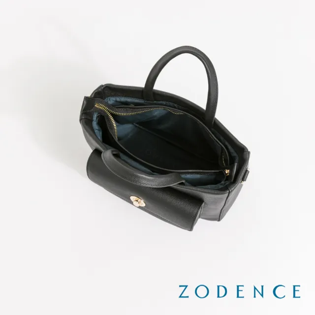 【ZODENCE 佐登司】ZULA進口真皮商務休閒手提斜背包-多色 (水桶包/肩背包)
