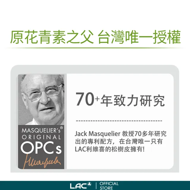 【LAC 利維喜】法國松樹皮x2盒組(共350錠/葡萄籽/OPCs/高單位松樹皮/青春/醫生推薦/花青素)