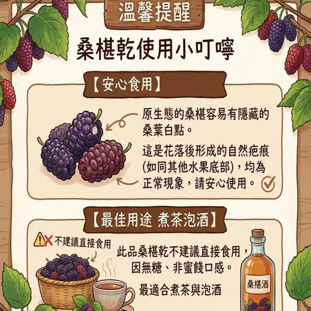 【蔘大王】滋葚原生黑桑葚（200gX6）(乾品非濕品 不建議即食 適合泡酒煮茶桑椹)